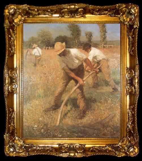 framed  Sir George Clausen,RA The Mowers, ta009-2